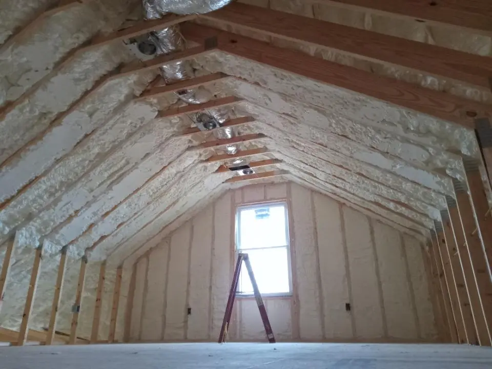 Spray foam roofing application for Crawl Space Insulation project in Nephi